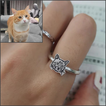 이미지를 갤러리 뷰어에 로드 , 개와 고양이 등의 애완 동물 사진으로 세계에 하나의 멋진 반지 ♡