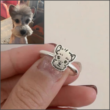 이미지를 갤러리 뷰어에 로드 , 개와 고양이 등의 애완 동물 사진으로 세계에 하나의 멋진 반지 ♡