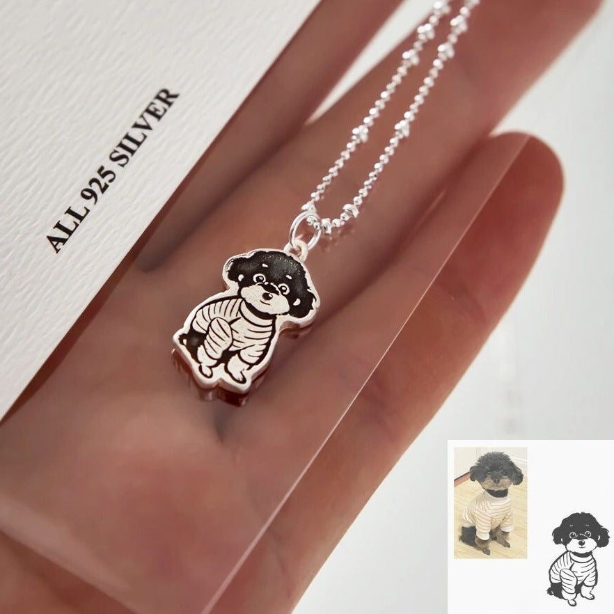 개와 고양이 등의 애완 동물 사진으로 세계에 하나의 멋진 목걸이 ♡ 세계에 하나!